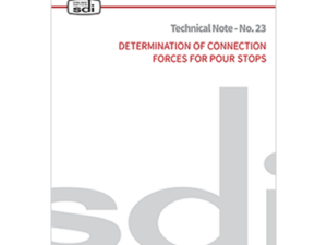 TN. 23 - Determination of Connection Forces for Pour Stops